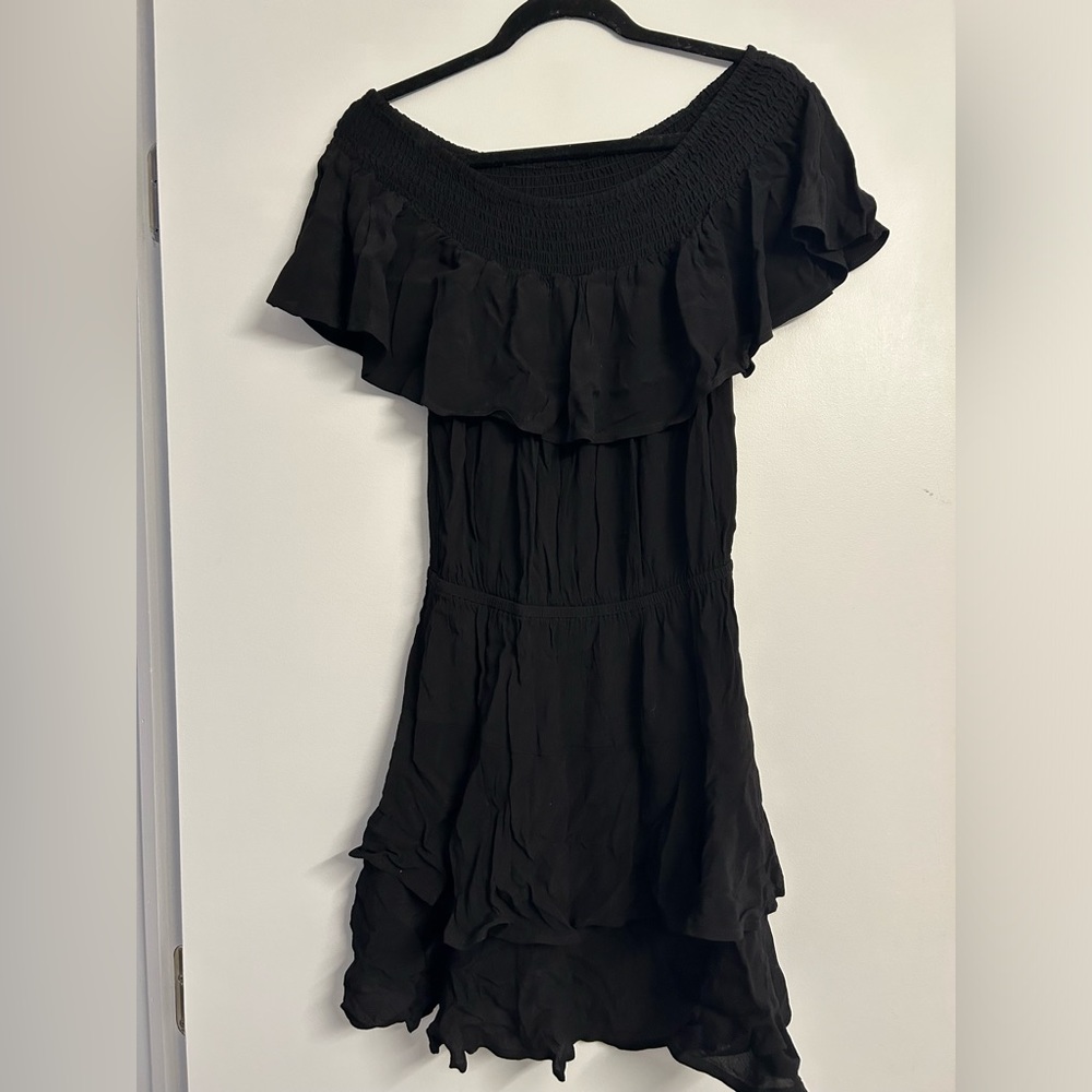 Bobi BLACK (Color black) off shoulder dress